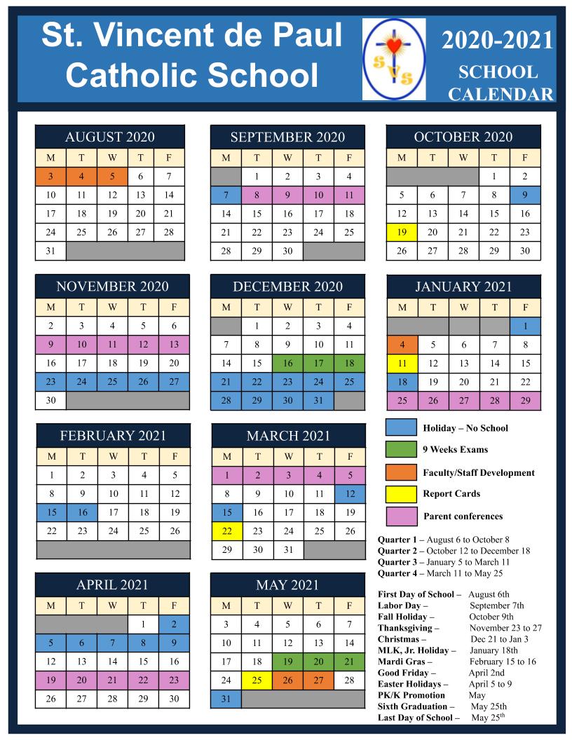 Contact Us St. Vincent de Paul Catholic School