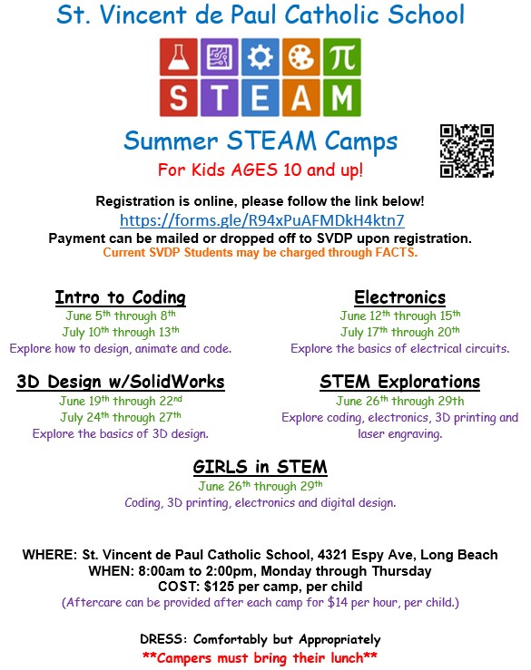 Read more about the article SVDP STEAM Camp 2023