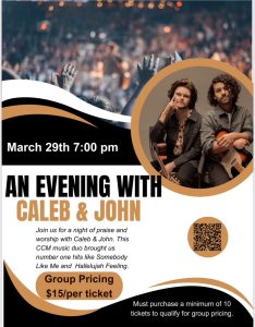 Read more about the article An Evening with Caleb & John – March 29